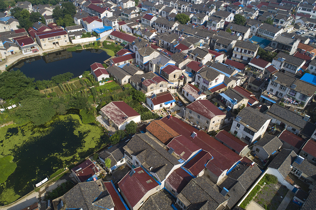 南京:航拍江宁谷里街道夏日景色