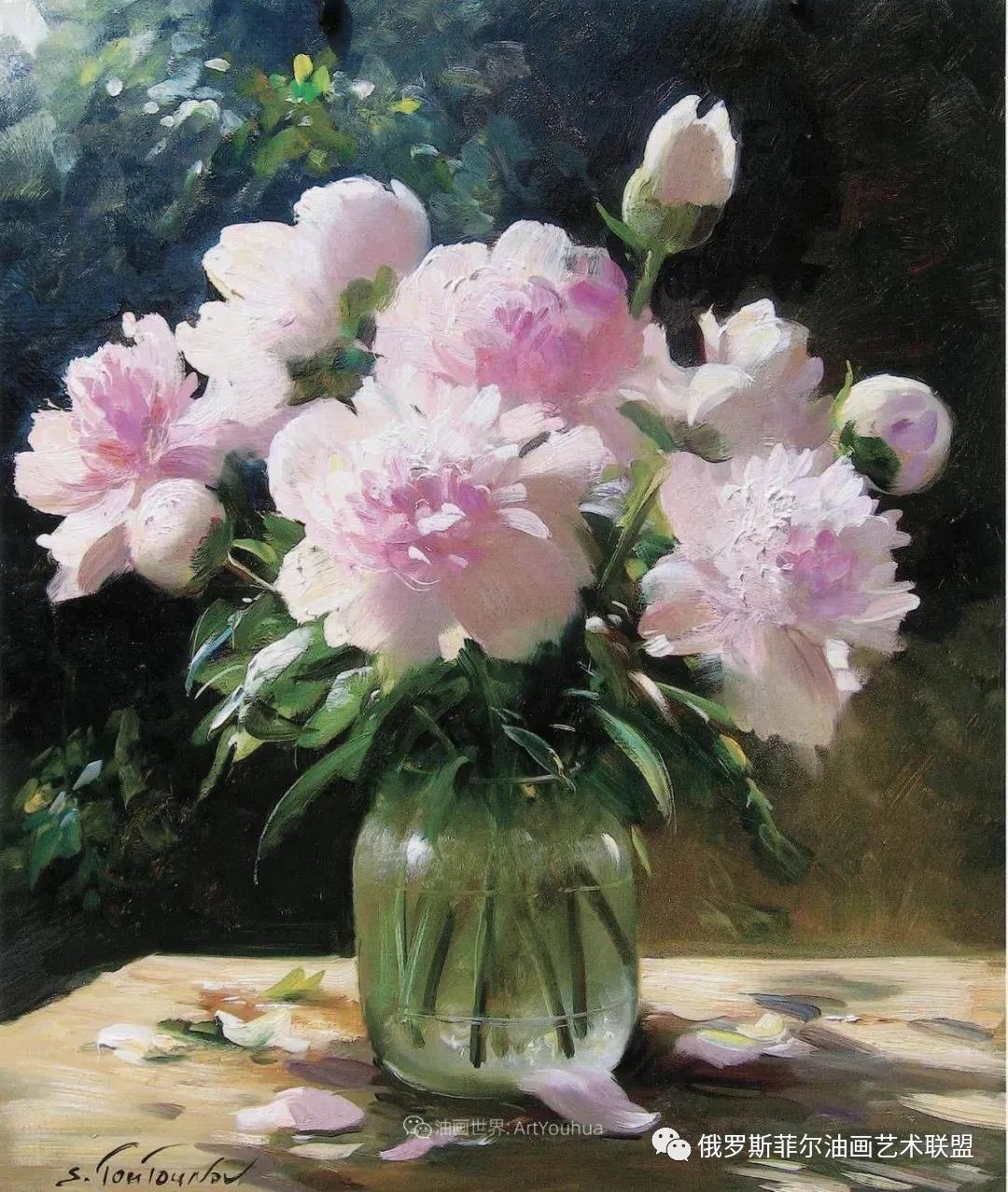 俄罗斯画家谢尔盖·图图诺夫花卉静物油画作品欣赏