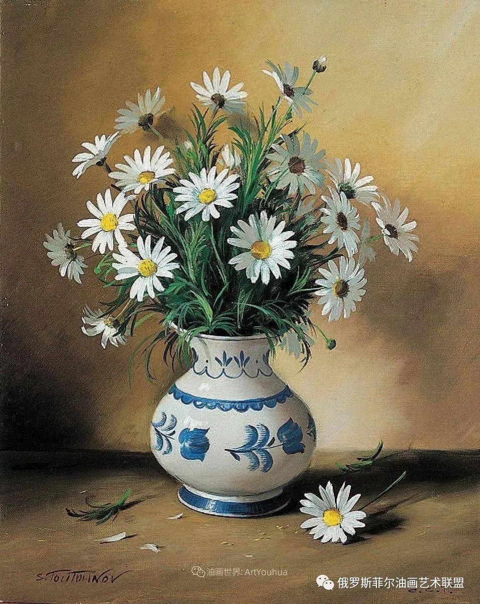 俄罗斯画家谢尔盖·图图诺夫花卉静物油画作品欣赏