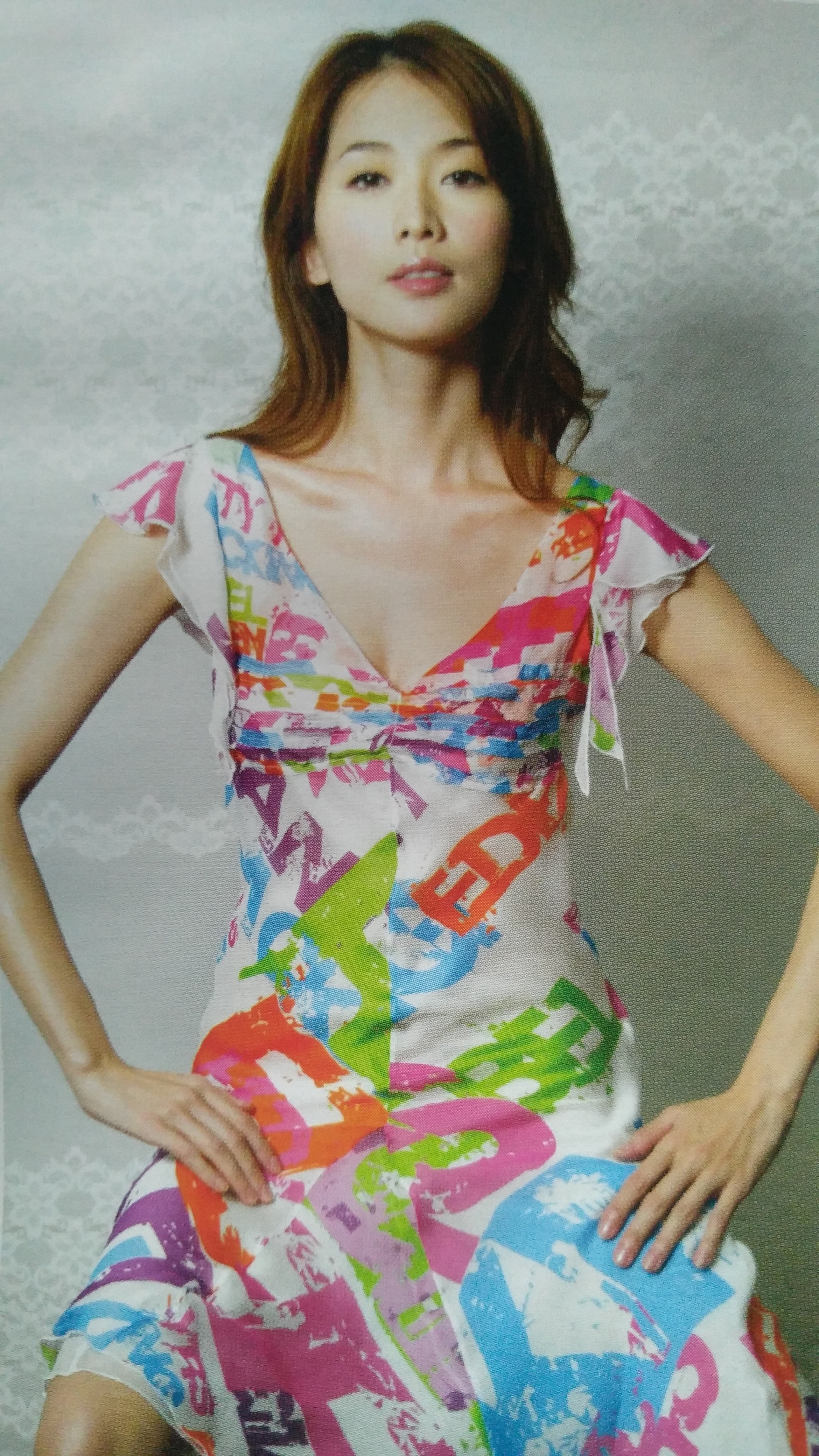 林志玲30岁名模时期美图,时尚花裙