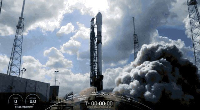 发射一个半小时之后,搭载gps iii卫星的航天器成功部署.