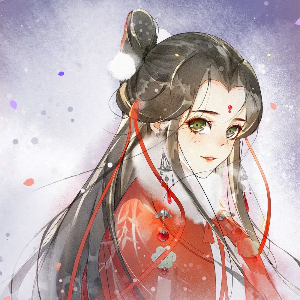 意境古风漫画女生头像 芙蓉不及美人妆 水殿风来珠翠香