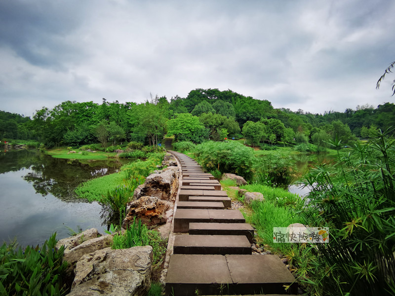 山水灵秀的自贡卧龙湖湿地公园