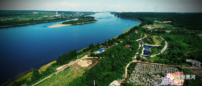 黑河市中俄民族风情园靓园美景 花海欧风