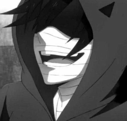 黑白男生动漫头像,微丧