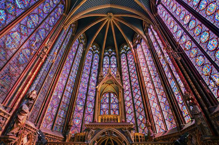 圣礼拜堂——巴黎,法国 sainte-chapelle   paris, france