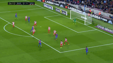 gif-内少任意球世界波 梅西头球吊射戏耍门将