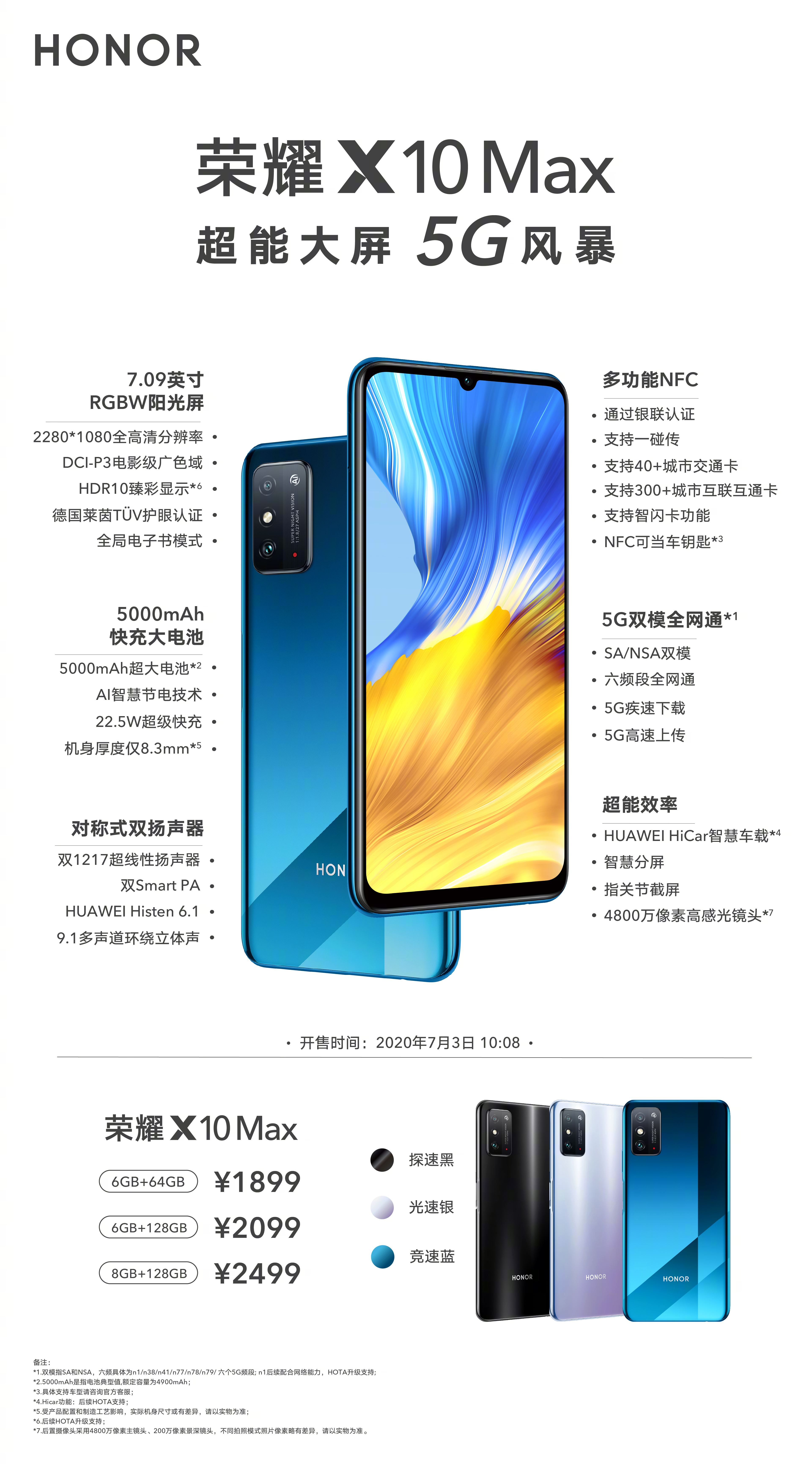 荣耀双箭齐发——x10 max,荣耀30青春版登场