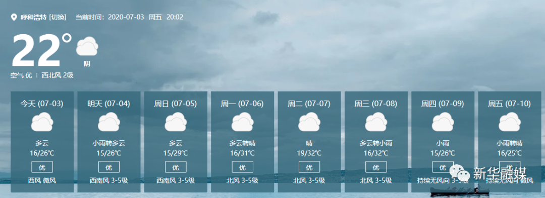 所有内蒙古考生,你关注的天气预报来了