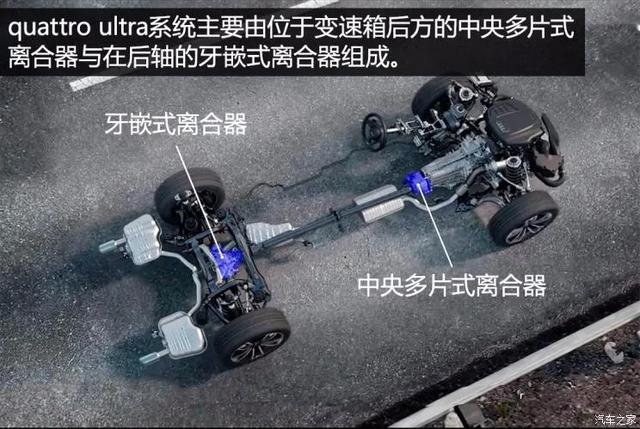 quattro ultra在奥迪的纵置平台(mlb平台)上布置使用,这套四驱系统由
