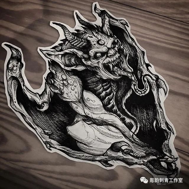 《暗黑》——纹身刺青手稿