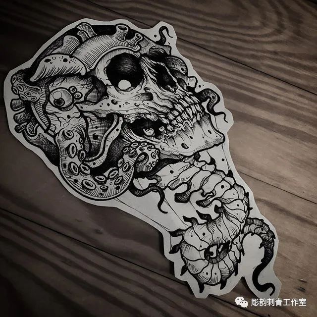 《暗黑》——纹身刺青手稿