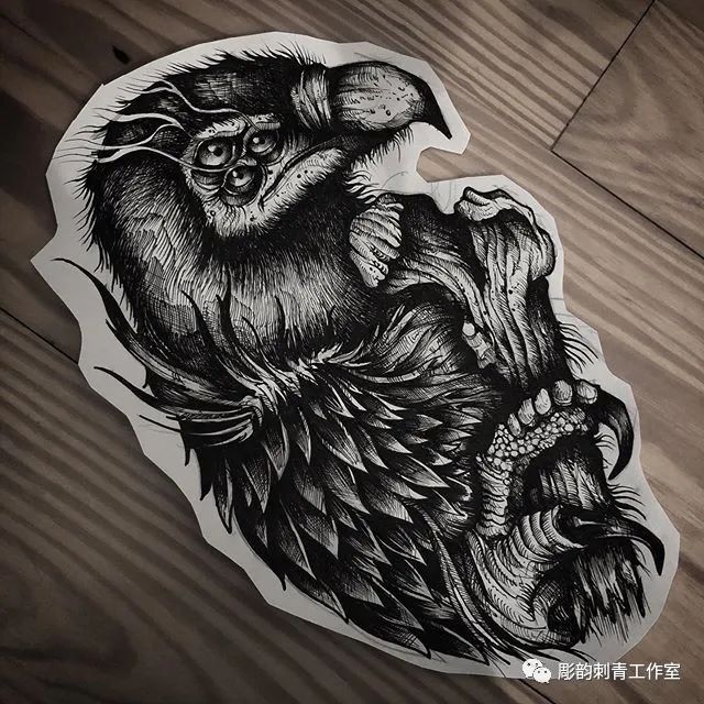 《暗黑》——纹身刺青手稿