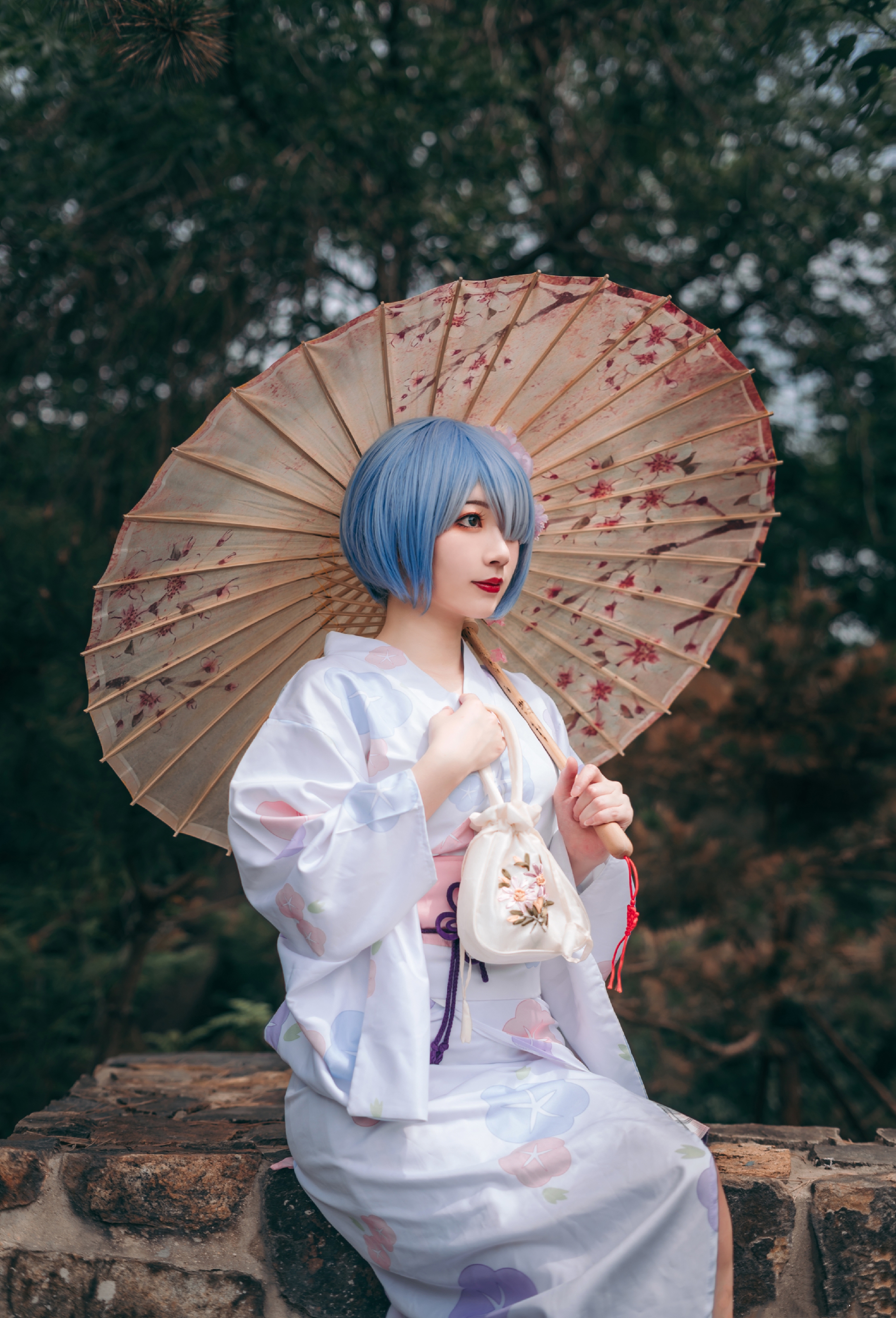 cosplay和服,动漫cosplay人物 re:0,蕾姆,蕾姆cos,和服蕾姆,cosplay