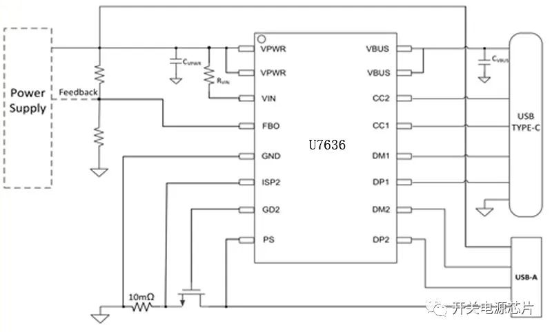 pd30w方案-u6201电源芯片 u7636b快充芯片