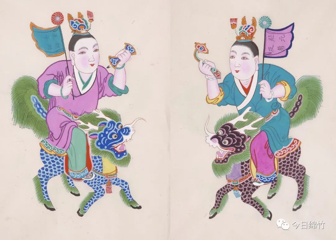 绵竹年画中的"考神"拍了拍你