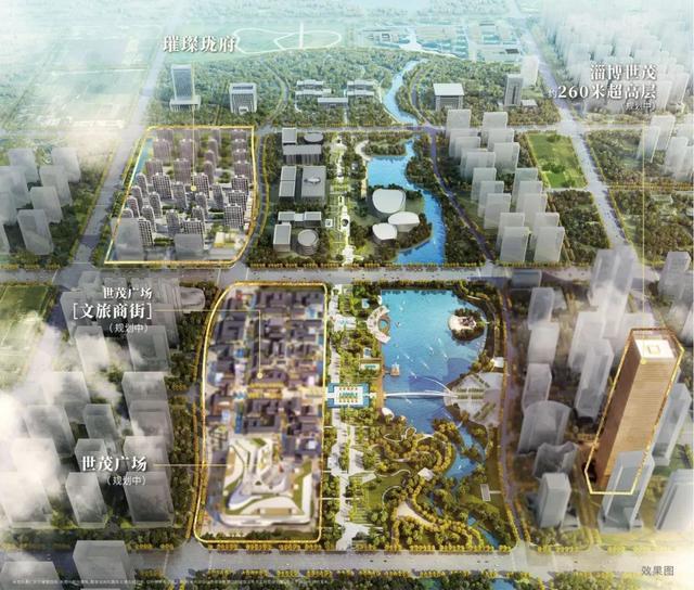起飞—总体量56万㎡,占据淄博新区c位,为淄博立标实景
