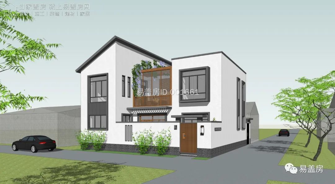 12m×11m,北京昌平简约实用型新中式别墅