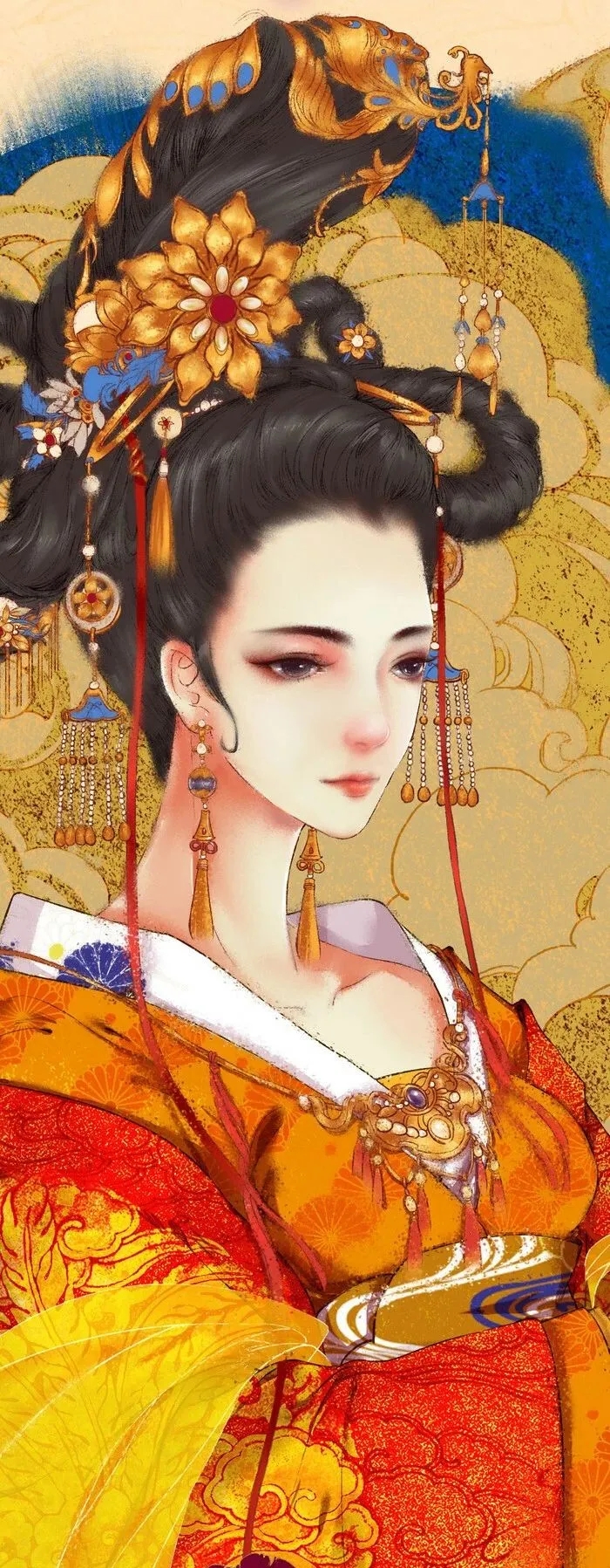 古风美女壁纸‖山河相隔我也会为你心动