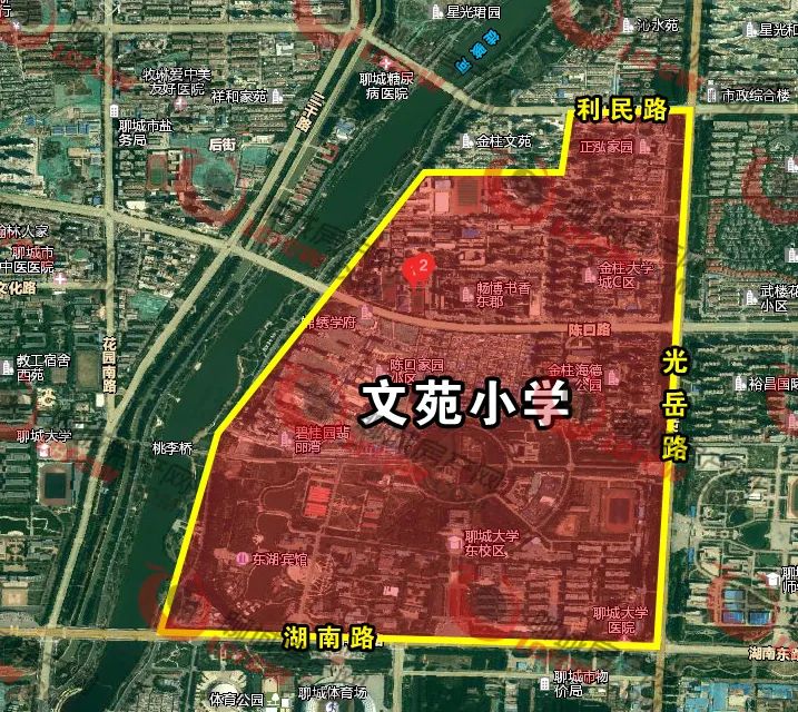 聊城城区2020年中小学招生划片地图版来了,家长们快收藏!