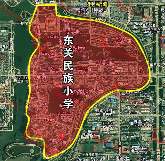 聊城城区2020年中小学招生划片地图版来了,家长们快收藏!