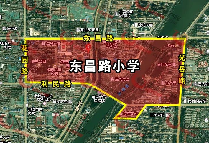 聊城城区2020年中小学招生划片地图版来了,家长们快收藏!