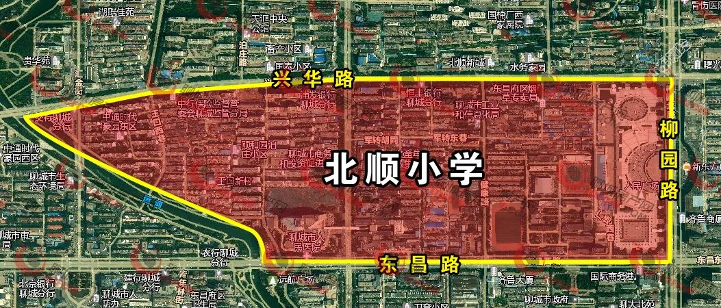 聊城城区2020年中小学招生划片地图版来了,家长们快收藏!