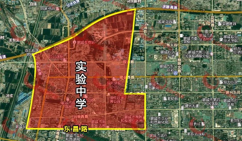 聊城城区2020年中小学招生划片地图版来了,家长们快收藏!