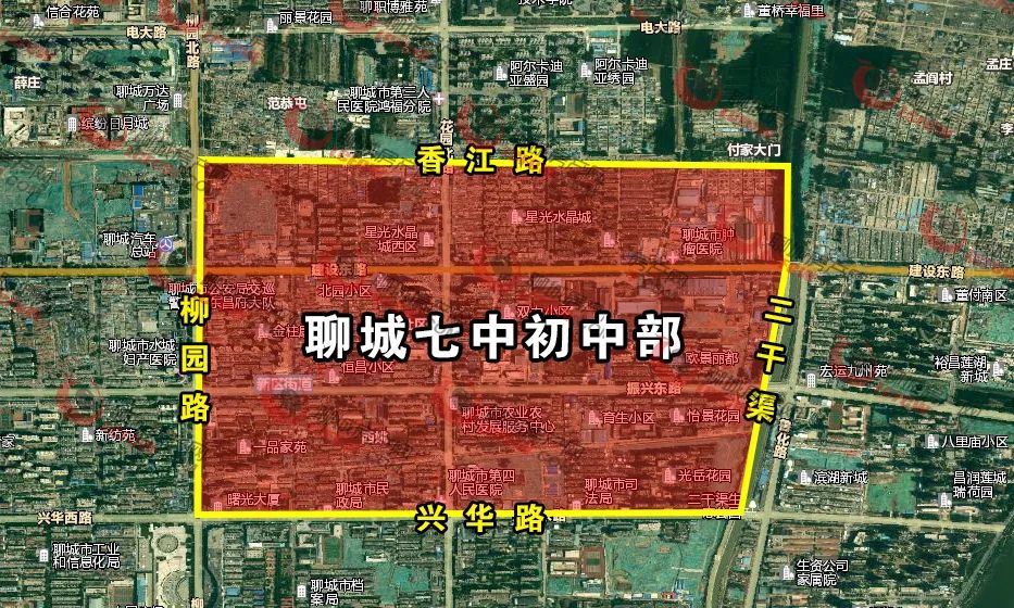 聊城城区2020年中小学招生划片地图版来了,家长们快收藏!