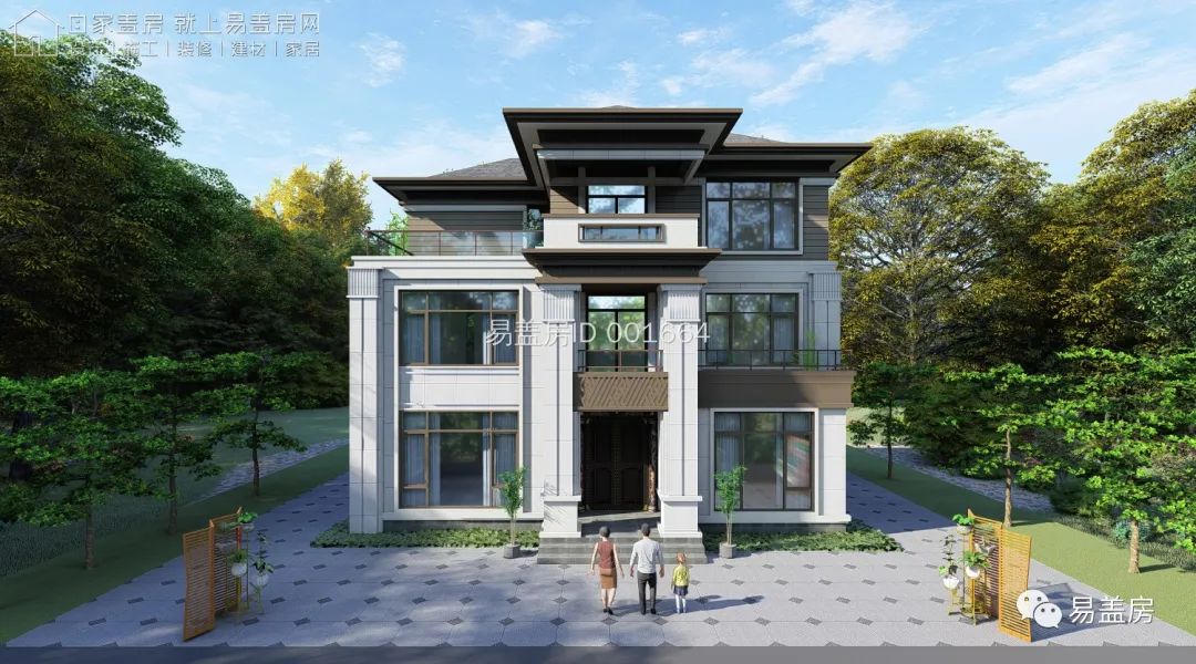4m×11.9m,浙江杭州简约通透型新中式别墅