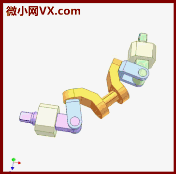 角传动4 r机制(angular transmission 4r mechanism2)这是一个双万向