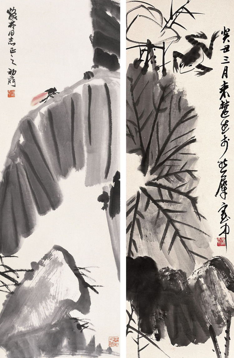 来楚生花鸟画:其画清新朴茂,笔墨简练,格调隽逸