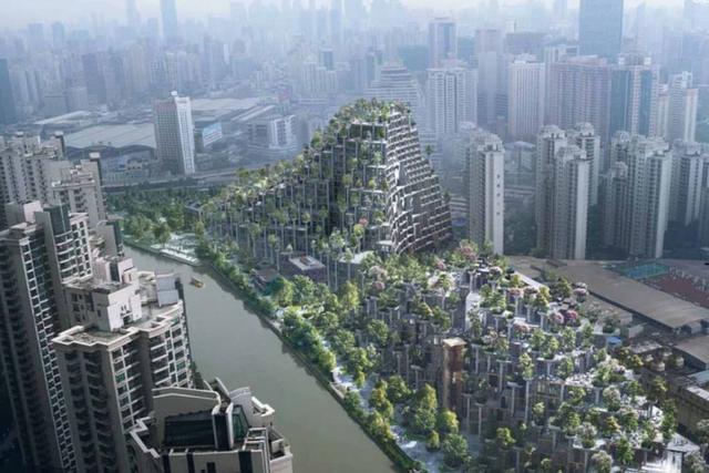 上海"空中花园"走红,千棵树撑起新地标,却被吐槽像"坟地"