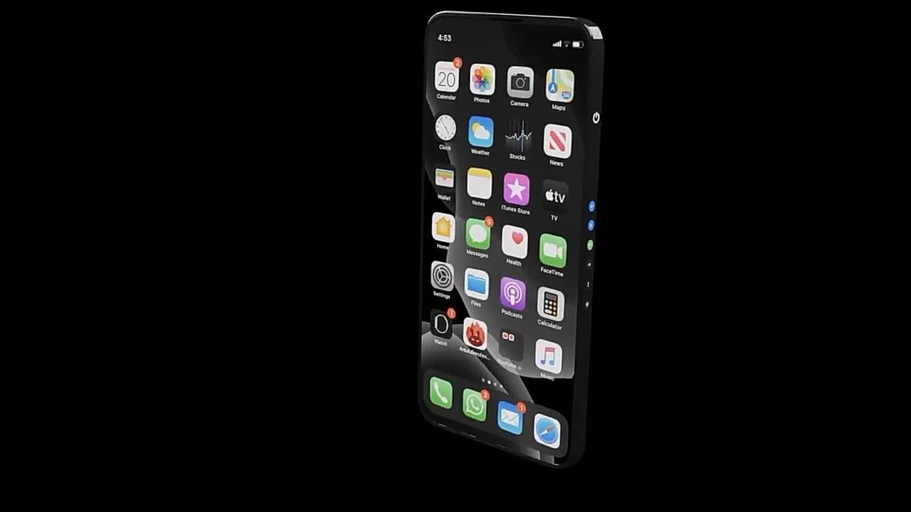iphone13概念机:3块屏幕包裹机身,刘海充电端口及物理