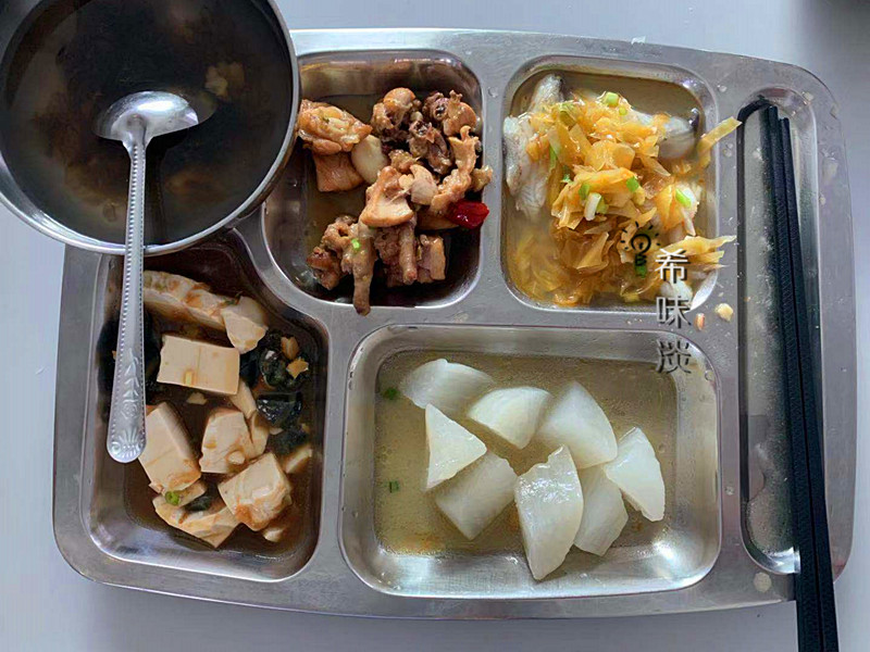 午餐,食堂菜,职工餐,两荤两素,夏日美食