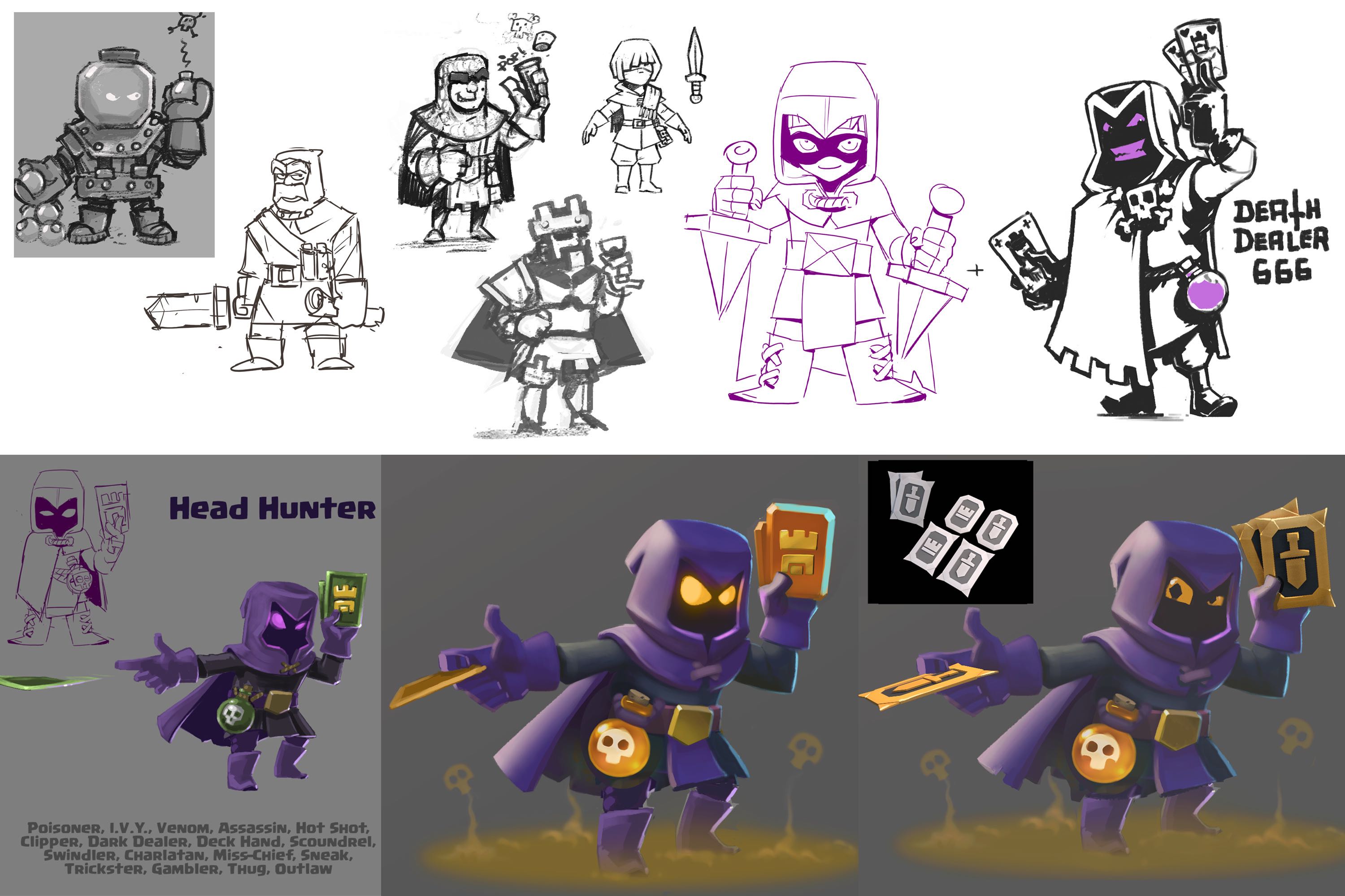 evolved from her original chemist concept to final anti-hero