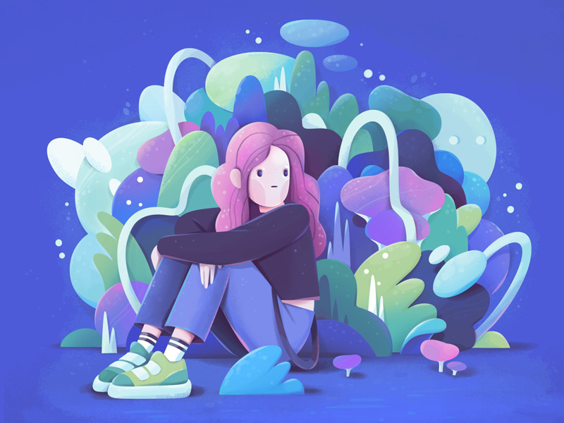 12款超可爱的果冻派插画场景