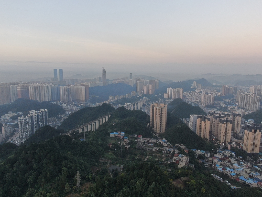 航拍,贵阳,城市风景