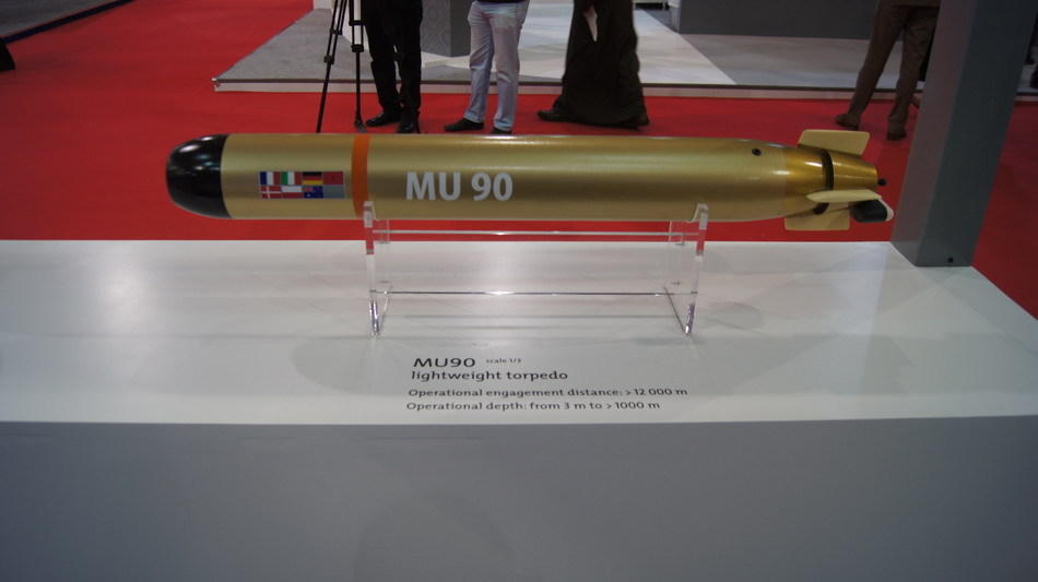 dcns集团展出的mu-90轻型鱼雷. (来自:hawk26讲武堂)