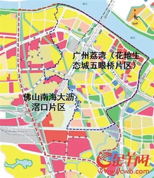 规划,广佛新城范围涉及荔湾的滘口,大坦沙,海龙围,南海的海北,黄岐