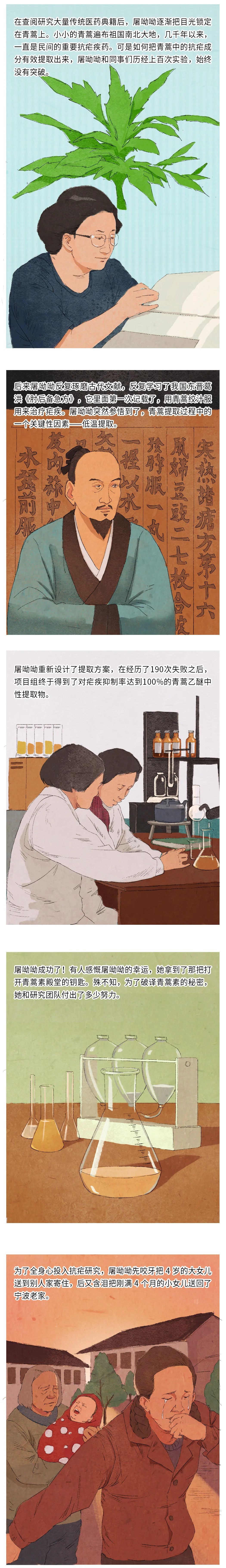 最美奋斗者主题漫画青蒿素之母屠呦呦