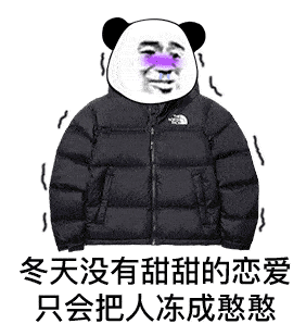 表情包:熊猫头表情,太冷了