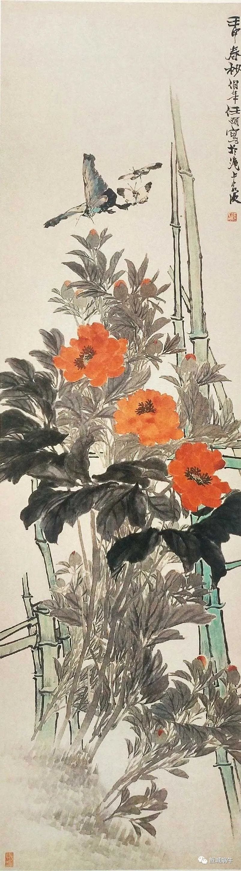 经典绘画临摹范本丨任伯年的花鸟作品
