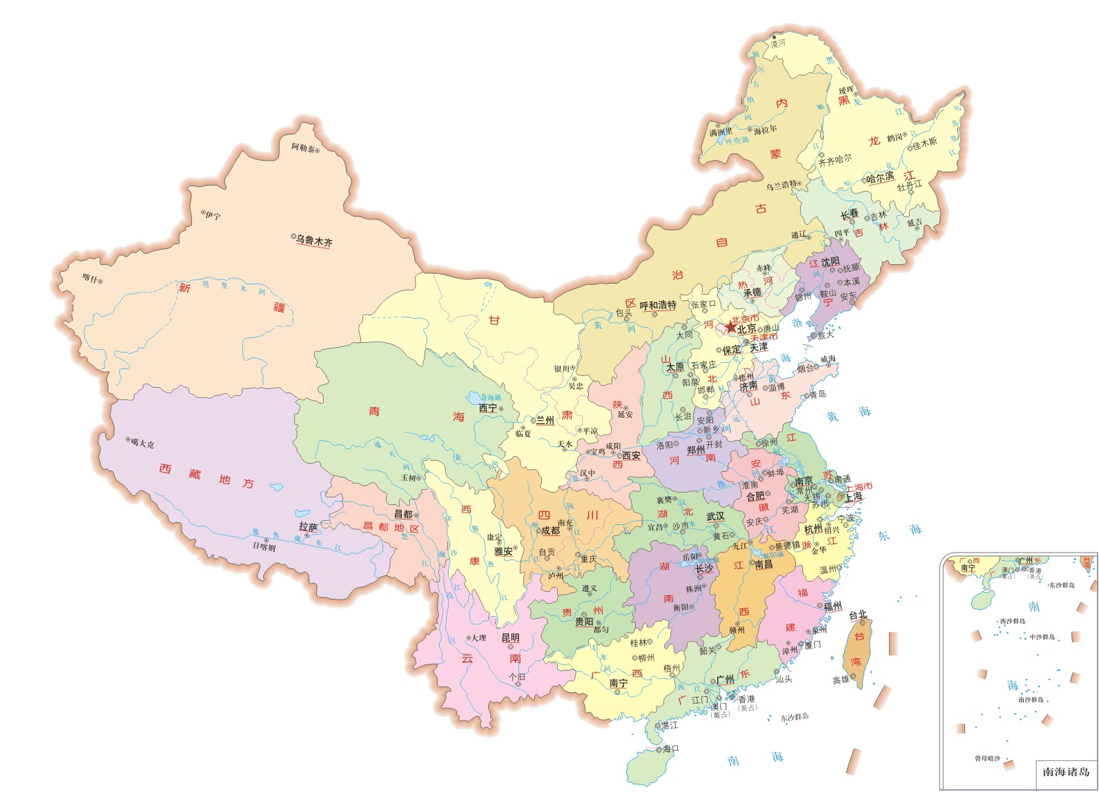 地图系列建国后我国行政区划沿革中国