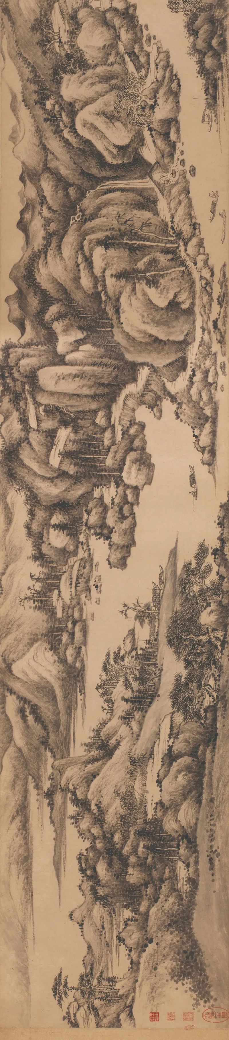 清,黄鼎《春江渔父图卷》,广东省博物馆藏黄鼎师法王原祁和王翚,此卷