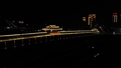 连江含光人行桥璀璨夜景抢先看_腾讯新闻