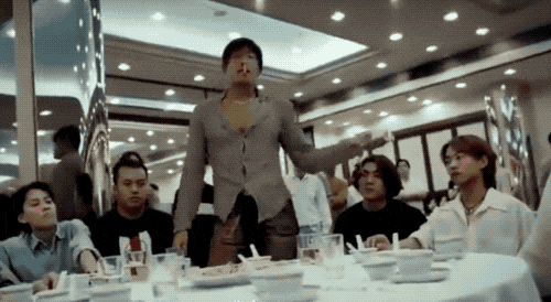 "掀桌子"一幕也是成为这部影片中的经典镜头,而张耀扬的"乌鸦哥"也被