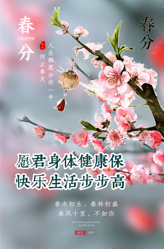 春分节气早上好祝福语吉祥句子春天早安问候正能量句子