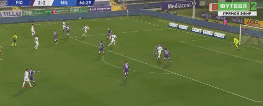 凯西送出助攻,恰尔汗奥卢小角度搓射远角破门,ac米兰3-2反超比分