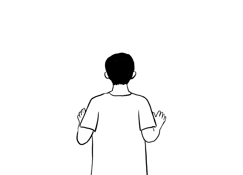 07 爬墙式 面壁站立,十指点壁缓缓沿墙面向上